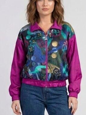 Vintage casual isle windbreaker jacket size large
